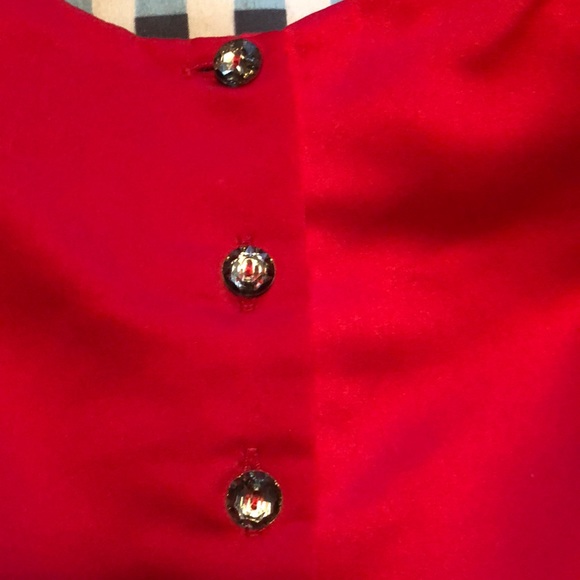 Red and gold mod-style dress - Picture 5 of 6